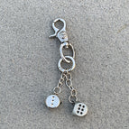 Ch buckle + 18mm ring [silver dice + gun color dice]