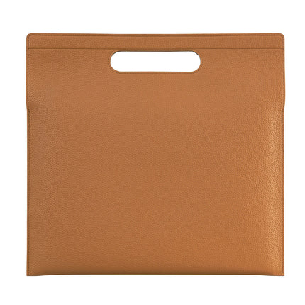 A4 Leather Magnetic Satchel Document Bag Custom Logo Folder Large Capacity File Bag Business Contract Storage Bag