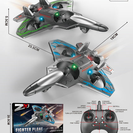 Cross-border new product remote control fighter four-channel suspension drone tumbling stunt toy foam drone