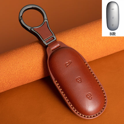 Suitable for Ideal L9 Key Cover L8 Car 2024 L7 L6 Ideal One Genuine Leather First Layer Cowhide Vegetable Tanned Leather