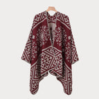 Slit scarf-burgundy