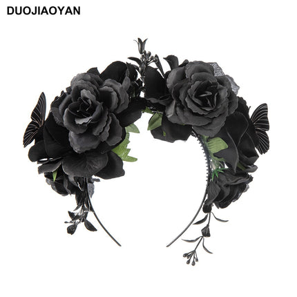 Spider Flower Party Halloween New Flower Headdress Hair Hoop Wholesale Makeup Personality European and American Cosplay