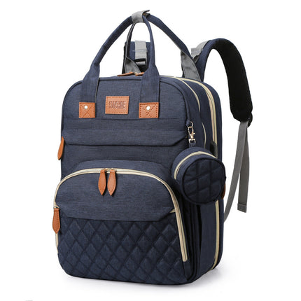 Mummy Bag, Large Capacity Backpack, Portable, Hangable Stroller, Folding Bed, Mother Travel Insulated Mother and Baby Bag
