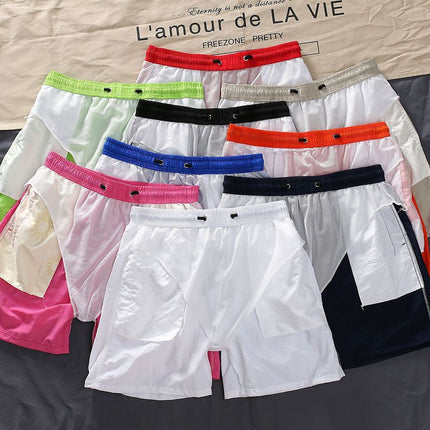 Summer Men's Beach Casual Shorts 2026 New Model Cross-Border Amazon Solid Color Simple Men's Shorts Dropshipping