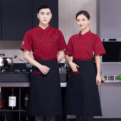 Chef's Clothes Long-sleeved Short-sleeved Hotel Work Clothes Men's and Women's Autumn and Winter Clothes Hotel Kitchen Kitchen Kitchen Catering Clothing Fixture Available
