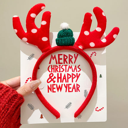 Christmas Antler Headband Holiday Costume Headband Cartoon Hairband for Women 2026 New Children's Hairpin Hair Accessory Gift