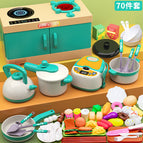 [green] large simulated stove and rice cooker 70-piece set