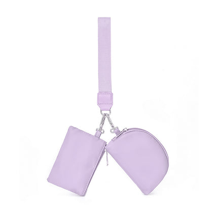 2024 New Lulu Same Style Wrist Bag Portable Lulu Card Bag Bank Card Mini Coin Cosmetics Bag
