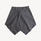 05#-black and blue grid / One size fits all