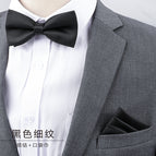 Black fine line bow tie + pocket towel