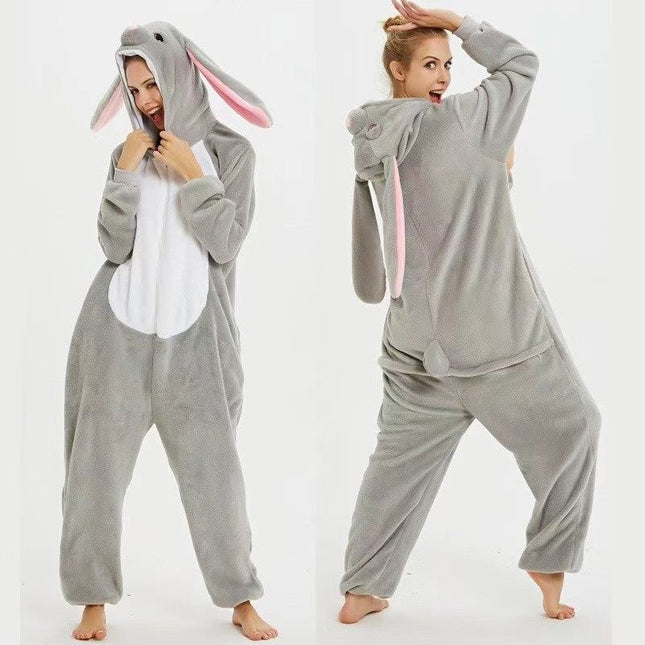Cross-Border Supply Rogue Rabbit Husky Cartoon One-Piece Pajamas Mickey Mouse Amazon Best-Selling Christmas Home Clothes