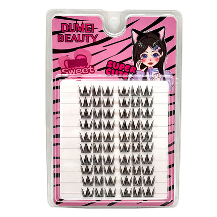 Pure Desire Cat Ear Eyelash Book False Eyelash Female Natural Simulation Wildcat Elf Lazy Trilogy Eyelash