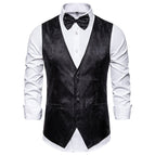 Black vest with tie / M