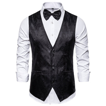 2023 Foreign Trade Spring and Autumn New Men's Glossy Dark Pattern Suit Nightclub Single-Button Men's Lapel Suit Set Wholesale