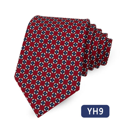Vintage casual striped printed tie wholesale in stock fashion shirt plaid hand tie