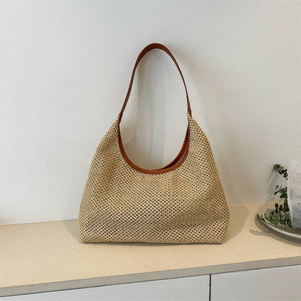 Handwoven Bags for Women 2025 New Trendy Fashion Retro Tote Bag Straw Bag Versatile Large Capacity Shoulder Bag