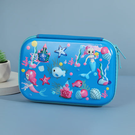 Student Cartoon Stationery Box Large Capacity Storage Box 3D Stationery Bag Cute Pencil Box Creative Pencil Bag