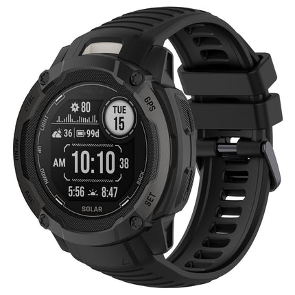 For Jiaming Instinct 2X Silicone Strap Garmin Instinct 2X Stainless Steel Buckle Wristband Official