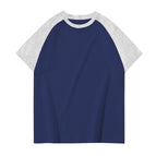 White gray and navy blue / S