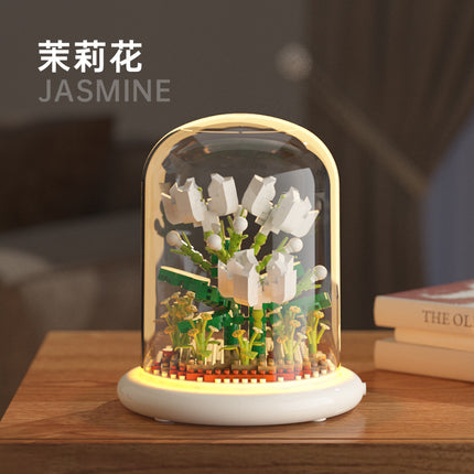 Jihui building blocks flower sunflower M1096 compatible with Lego assembled children's educational toys boys and girls gifts cross-border