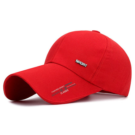 Spring and summer new outdoor fishing extended brim baseball cap men's and women's leisure sun hat cotton canvas cap