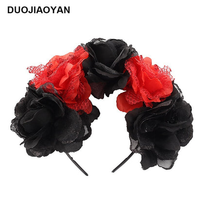 Spider Flower Party Halloween New Flower Headdress Hair Hoop Wholesale Makeup Personality European and American Cosplay