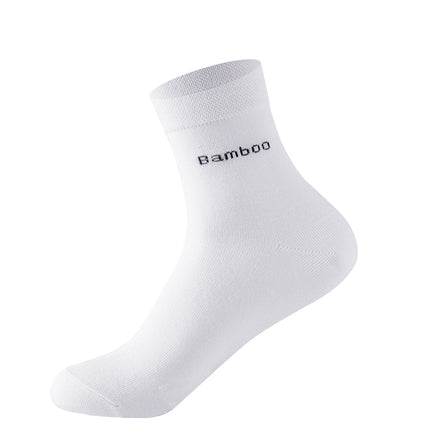 Temu Cross-Border Best-Selling Men's Bamboo Fiber Socks Sweat-Absorbent and Deodorant Men's Antibacterial Business Casual Socks for All Seasons