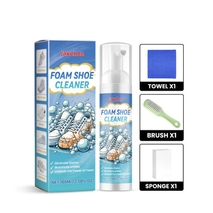 Jakehoe shoes decontamination cleaning suit small white shoes sneaker decontamination yellow edge portable cleaning agent