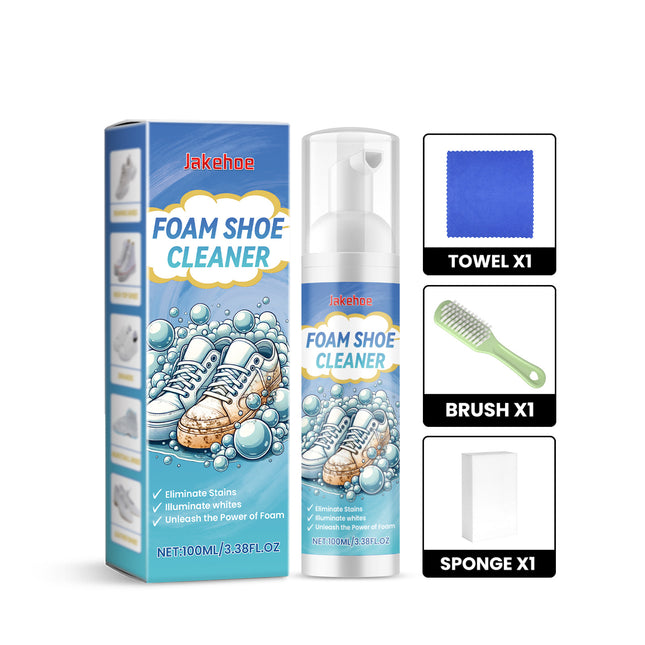 Jakehoe shoes decontamination cleaning suit small white shoes sneaker decontamination yellow edge portable cleaning agent