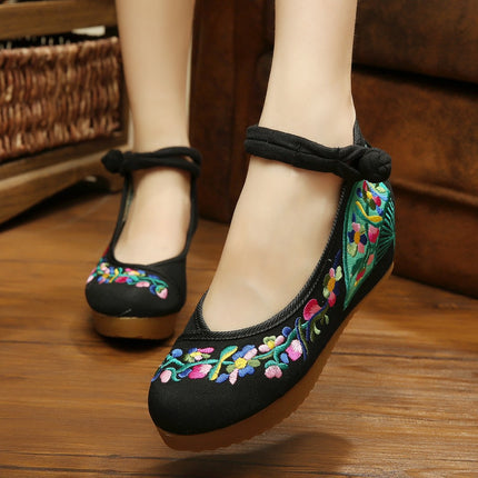 Big Sale 5cm High Heels Zhu Lian Camellia Sequin Peacock Crane Tree Fan Jade Butterfly
