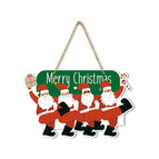 Four santa claus door hangings