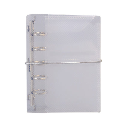 M5 Transparent Twill Binder Simple Hand Ledger Band PP Transparent Case Five Hole Removable Case in stock Wholesale