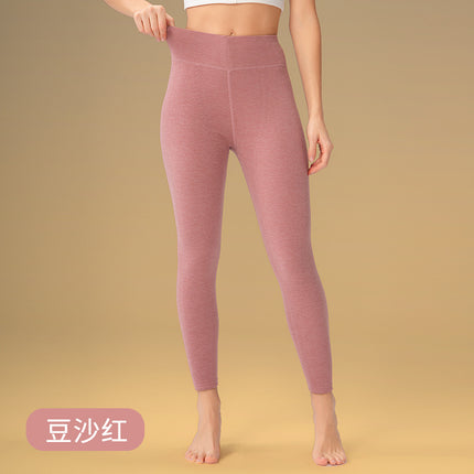 Women's patch knee pads warm single pants autumn and winter brushed heating stretch pants slim-fit autumn pants wear bottoming warm pants