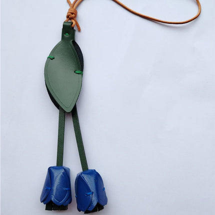 New Tulip DIY Handmade Leather High-end Sense Bag Pendant Flower Bag Hanging Keychain Decoration Activity Products