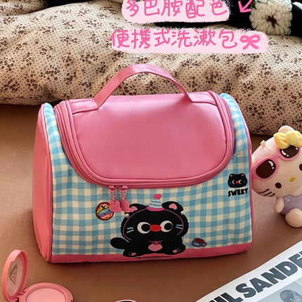 Cute Satchel Cosmetic Bag for Women, Satchel Large Capacity 2025 New Partition Cosmetics Bag, Travel Toiletry Bag