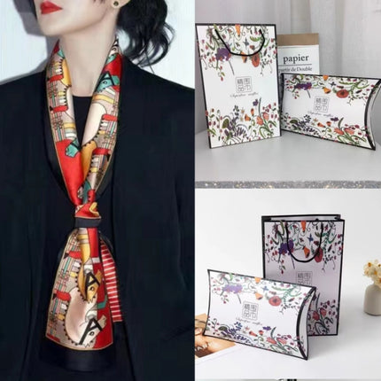 [Gift Box] Thin Scarf Autumn Fashion Joker Small Long Scarf Gift Box for Mother Elder Teacher