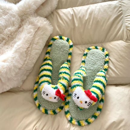 2026 New Women's Slippers, Autumn New Arrivals, Soft-Soled Non-Slip Plush Flip-Flops, Cute Cartoon Style for Dormitory and Home Use