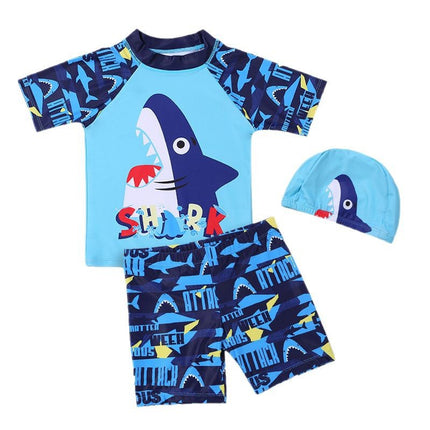 Children's Swimsuit One-piece Boy's Dinosaur Korean Style Baby Baby Hot Spring Quick-drying New Large Cute Sunscreen Swimsuit