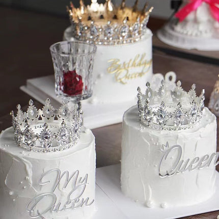 Cross-border Hot Water Drop Crown Mother's Day Diamond Crown Cake Decoration Ornaments Mother's Wife Goddess Crown