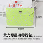 Fluorescent Green Star River Coin Purse