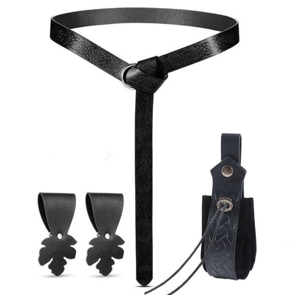 Carnival Renaissance Costume Accessories suit Medieval Knight Belt Wrist Bracer Halloween Magic Bag Props
