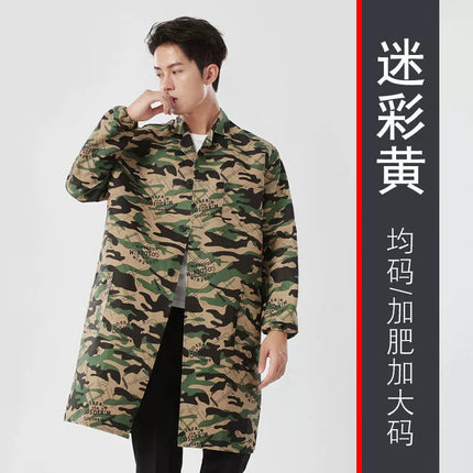 Blue coat overalls printing and handling labor protection clothing embroidery long sleeve dust-proof clothing tooling wholesale factory overalls printing