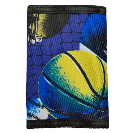 Cross-Border Football Print Kidsren's Coin Purse, Student Sports Basketball Wallet, Foldable Ultra-Light Toy Zipper Wallet
