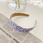 4#Blue floral headband