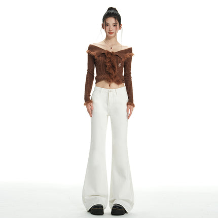 American-Style Fashionable Washed Retro Comfortable Low-Rise Jeans for Women Early Autumn New Versatile Loose Trendy Flared Pants
