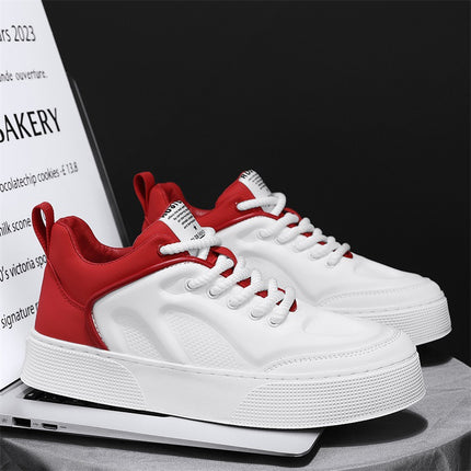 Men's Shoes Spring New Low-top Fashion White Shoes Men's Leather Casual Shoes Men's Four Seasons All-match Sports Sneakers