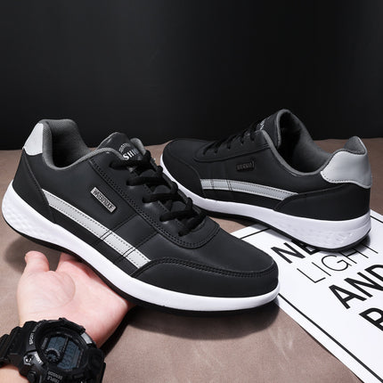 Men's 2024 New Autumn sneaker Casual Sneakers Leather Waterproof Fashion All-match Trendy Shoes Cross-border plus size