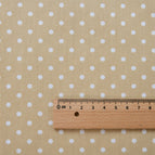 Fabric width 1.6m x 1.0m price / Light brown background dots