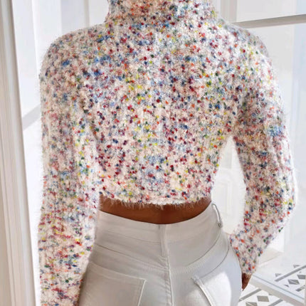 Foreign trade cross-border Europe and the United States Amazon source manufacturers bottle collar slim short pullover fashion sweater spring autumn winter