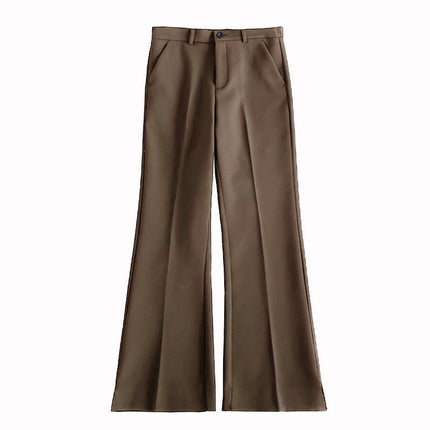 2025 New Spring and Autumn Men's Business Formal Trousers, Extended Version, Versatile Loose Fit, Slightly Flared Cleanfit Trousers